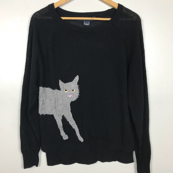 Nwt French Connection Cat Sweater Black 